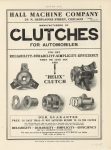 1908 11 12 HALL MACHINE COMPANY CLUTCHES ad MOTOR AGE 8.5″×11.5″ page 47
