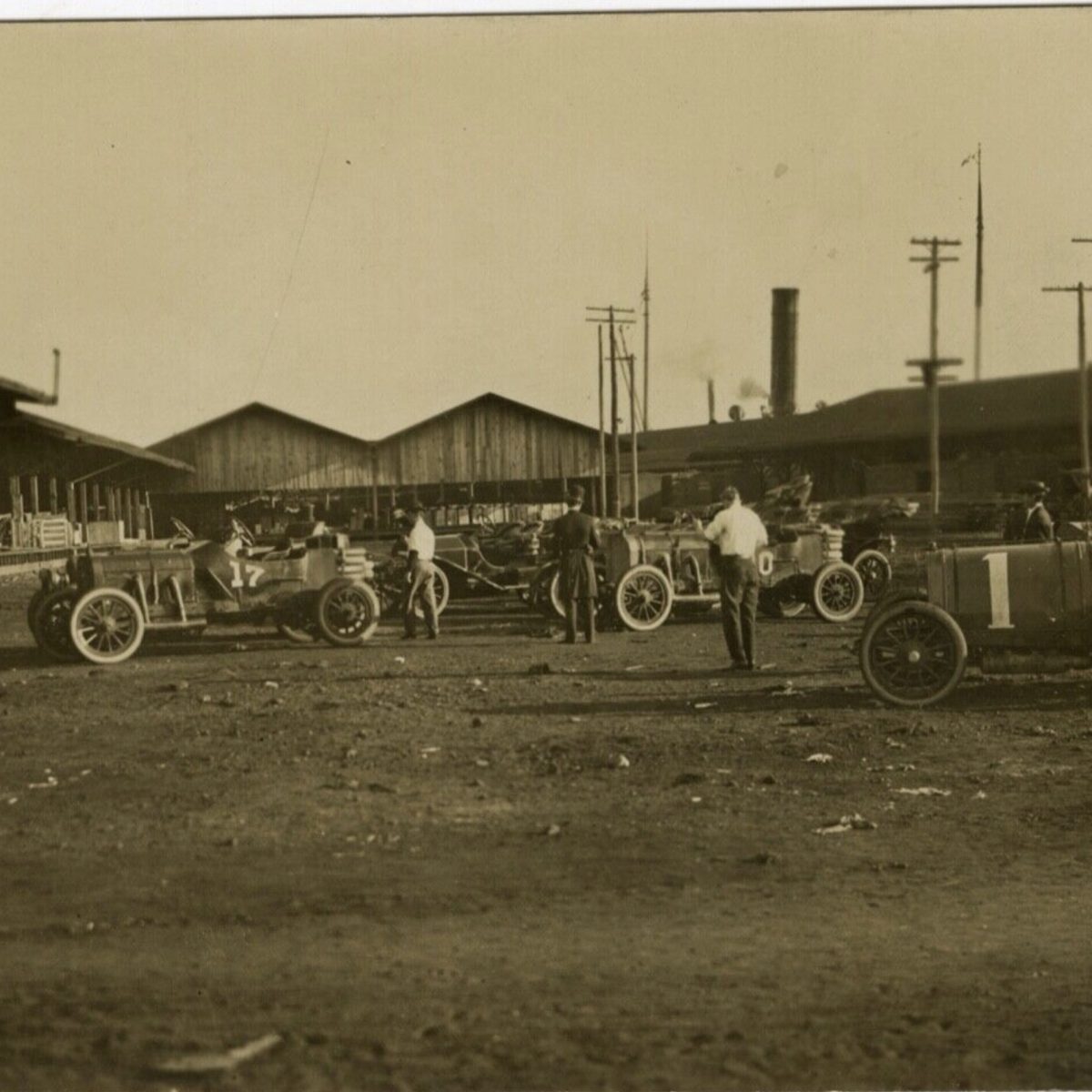 19081909 Race Cars Unloaded Savannah, GA GRAND PRIZE Auto Race RPPC