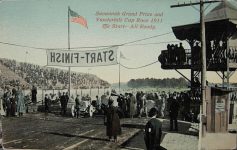 1911 Savannah Grand Prize Vanderbilt Cup Race 1911 The Start All Ready postcard front screenshot