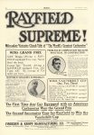 1912 11 RAYFIELD SUPREME! Carburetor Bragg & De Palma ad MoToR 9.5″×14″ page 36