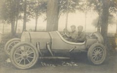 1912 8 30 STUTZ Elgin Races Charlie Merz RPPC front