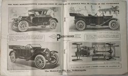1912 Indy 500 PROGRAM PATHFINDER ad center pages screenshot