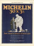1920 4 17 MICHELIN 30×3 1/2 ad THE SATURDAY EVENING POST 10.5″×14″ page 68