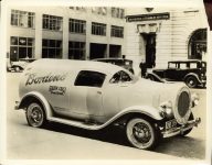1934 BORDEN Milk Bottle Shaped truck Brown Bros. 10″×8″ photo front