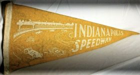 1950-60s Indy 500 INDIANAPOLIS SPEEDWAY Pennant screenshot front