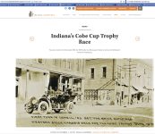 1909 Indiana’s Cobe Cup Trophy Auto Race INDIANA LANDMARKS screenshot 1