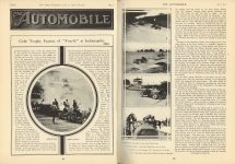 1910 7 7 Cobe Trophy Feature of “Fourth” at Indianapolis 1910 THE AUTOMOBILE pages 1 & 2 Floyd Clymer INDANAPOLIS 500 MILE RACE HISTORY
