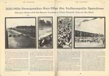 1911 6 1 500-Mile Sweepstakes Run Off at the Indianapolis Speedway THE AUTOMOBILE pages 1230 & 1231 Floyd Clymer INDANAPOLIS 500 MILE RACE HISTORY