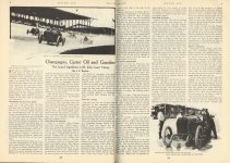 1913 6 5 Champagne Castor Oil and Gasoline By J. C. Burton MOTOR AGE pages 8 & 9 Floyd Clymer INDANAPOLIS 500 MILE RACE HISTORY