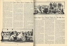 1913 6 5 Scenes and Incidents Noted at the Pits During the Race By Darwin S. Hatch Four Pilots Drive Complete Race MOTOR AGE page 18 Floyd Clymer INDANAPOLIS 500 MILE RACE HISTORY