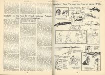 1913 6 5 Sidelights on Big Race by French Motoring Authority Speedway Race Through the Eyes of Artist Wilder MOTOR AGE pages 20 & 21 Floyd Clymer INDANAPOLIS 500 MILE RACE HISTORY