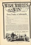 1913 WIRE WHEELS WIN! Every Trophy at Indianapolis The McCue Co. ad MOTOR AGE page 84 Floyd Clymer INDANAPOLIS 500 MILE RACE HISTORY