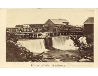 1865 ca. Minneapolis, MN Falls of St. Anthony Minneapolis side CDV Martin’s Art Gallery front