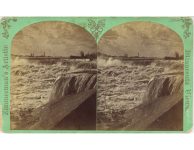 1870 ca. Minneapolis, MN St. Anthony Falls Zimmerman stereoview front