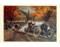 1908 Vanderbilt Cup Race 1908 LOCOMOBILE Car 16 1963 postcard front