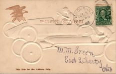 1908 ca Ormond Beach racers screenshot comic postcard back
