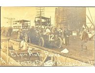1910 9 10 Elgin National Races In the Pits Barney Oldfield RPPC screenshot