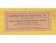 1870 ca. CASTE ROCK, DAKOTA CO. Minnesota Upton stereoview back