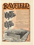1912 1 11 RAYFIELD Carburetor The Better Carburetor ad MOTOR AGE 8.75″×11.5″ page F3