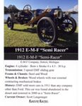 1912 E-M-F “Semi Racer” trading card, 2023