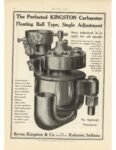 1908 12 10 IND KINGSTON CarburetorThe Perfected KINGTON Carburetor Floating Ball Type Single Adjustment ad MOTOR AGE 8.5″×12″ page 52