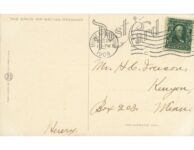 1908 Minneapolis, MINN BIRDS EYE VIEW postcard back