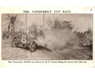 1908 ca. VANDERBILT CUP RACE Victorious ALCO car driven by HF Grant postcard front screenshot