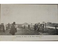 1908 ca. Vanderbilt Cup Race No. 5 Watching the Races on the Motor Parkway, LI postcard front screenshot
