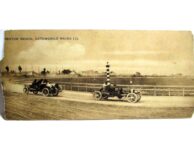1909 ca. Brighton Beach Automobile Races SKYSCRAPER POSTCARD front screenshot