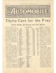 1914 5 28 Indy 500 Thirty Cars for the Fray article THE AUTOMOBILE 8.25″×11.5″ page 1099