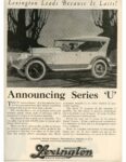 1922 ca. Lexington Announcing Series U ad screenshot