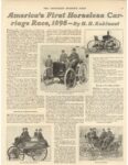 1924 1 5 Americas First Horseless Carriage Race 1895 By H. H. Kohlsaat article THE SATURDAY EVENING POST 10.25″×13.5″ page 21