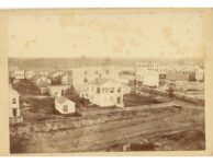 1857 St. Paul, MINN from Courthouse Staple 4th ST in foreground Bromley Upton 6″×4.25″ photo front 1