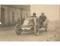 1905 ca. European rear raditor race car postcard front screenshot