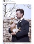 1906 Wassily Kandinsky and his cat Vaske FB