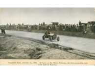 1908 10 24 Vanderbilt Cup Race A Curve on the Motor Parkway postcard front screenshot