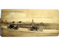 1908 Brighton Beach Races Brooklyn, NY skyscraper postcard front screenshot
