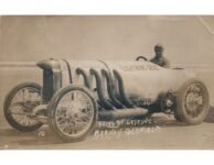 1910 3 16 Barney Oldfield Daytona Beach race 1910 Lightning Benz Mercedes LeSesne photo RPPC front screenshot