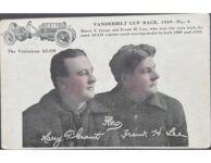 1910 VANDERBILT CUP RACE HARRY GRANT and FRANK LEE ALCO postcard front screenshot