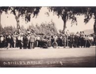 1913 9 9 Corona, CA Races Oldfield’s wreck RPPC front screenshot