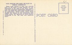 1940 ca. Paul Bunyan and Babe The Blue Ox BM-17 linen postcard back