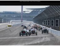 2023 6 Indianapolis Motor Speedway SVRA On straight away as group Ragtime Racers photo screenshot