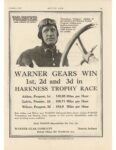 1916 11 2 IND WARNER Gear WARNER WINS AGAIN Johnny Aitken ad MOTOR AGE 8.5″×12″ page 95