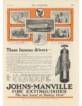 1916 6 8 JOHNS MANVILLE FIRE EXTINGUISHERS HUDSON Ira Vail ad THE AUTOMOBILE 8.5″×11.75′ page 115