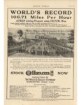 1917 5 16 Indy 500 1916 IMS Oilzum WORLD’S RECORD AITKEN driving Peugeot ad MOTOR WORLD 8″×11.5″ page 4