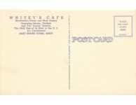 1937 ca. East Grand Forks, MINN WHITEY’S CAFE Exterior linen postcard back