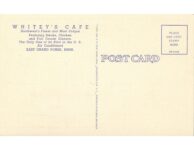 1937 ca. East Grand Forks, MINN WHITEY’S CAFE Interior linen postcard back