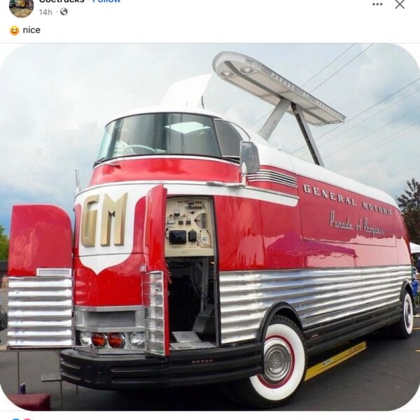 1940 ca GM Futurliner Oarade of Progress bus FB