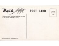 1950 ca. NASH 4 Door Brown 302B postcard back