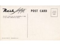 1950 ca. NASH 4 Door Light Green 302D postcard back